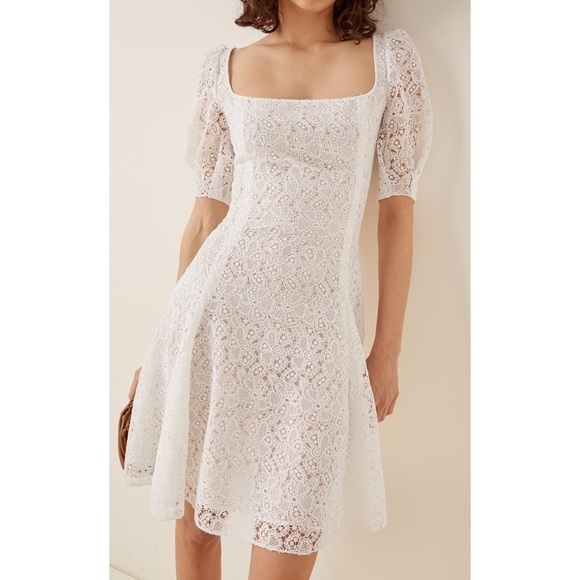 NWT Brock Collection White Temple Lace Mini Dress Made in Italy 2​​​​​ - Picture 9 of 11